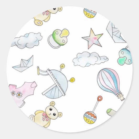 Fun Baby dingen Ronde Sticker (Voorkant)