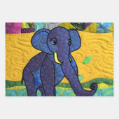 Fun Baby elphant - Quillike design Inpakpapier Vel (Voorkant 2)