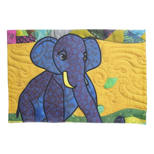 Fun Baby elphant - Quillike design Kussensloop (Voorkant)