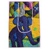 Fun Baby elphant - Quillike design Medium Cadeauzakje (Achterkant)