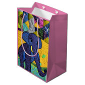 Fun Baby elphant - Quillike design Medium Cadeauzakje (Achterkant Gekanteld)