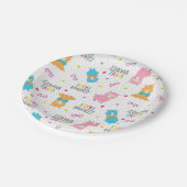 Fun baby llama verjaardagsfeest in dienst van bord (Gekanteld)