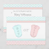 Fun Baby One Piece Gender Reopenbaart de uitnodigi Kaart (Voorkant / Achterkant)