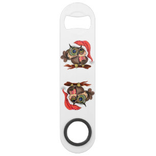 Fun Baby Owl in kerstPet en cadeau voor u Speed Flessenopener