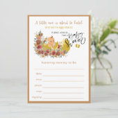 Fun Baby shower vul uitnodiging nr. 1 in (Staand voorkant)