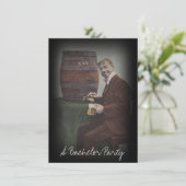 Fun  Bachelor Party Keg Tap Guy Uitnodiging (Staand voorkant)