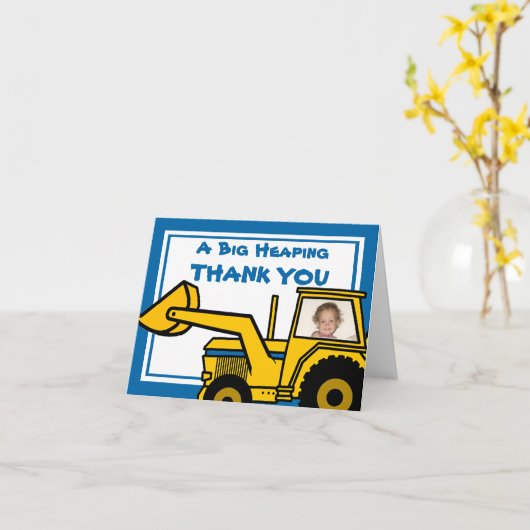 Fun/Backhoe-constructie Kaart (Gele Bloem)