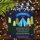 Fun Backyard Camp Out Birthday Party Invitation Kaart