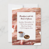 Fun Bacon Wedding Breakfast Uitnodiging (Voorkant)