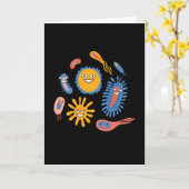 Fun Bacteria Microbiology Chemistry Kaart (Gele Bloem)