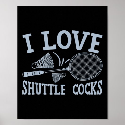 Fun Badminton Player Match Game Joke  Poster (Voorkant)