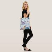 Fun Bag-ging Butterfly, Waterverf, Pastel Kleuren Tote Bag (Op model)