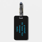 Fun-bagagelabel met omdraaien bagagelabel (Achterkant verticaal)