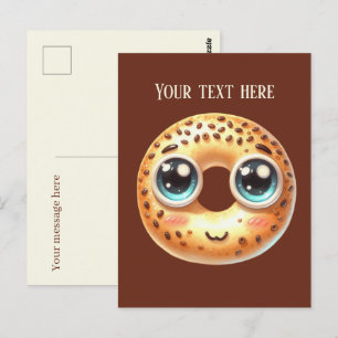 Fun Bagel liefhebbers tekst toevoegen Briefkaart