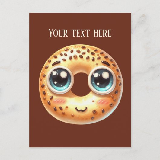 Fun Bagel liefhebbers tekst toevoegen Briefkaart (Voorkant)