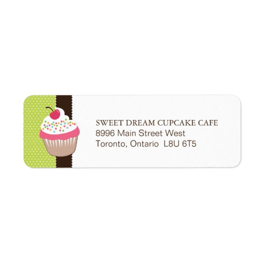 Fun Bakery Return-adreslabel Etiket (Voorkant)