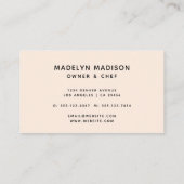 Fun Baking & Cooking Black & Beige Visitekaartje (Achterkant)