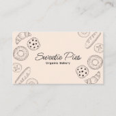 Fun Baking & Cooking Black & Beige Visitekaartje (Voorkant)