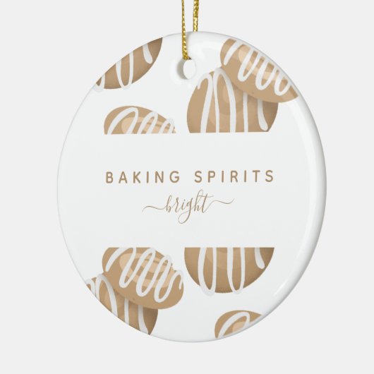 Fun Baking Spirits Bright kerstkoekjes Keramisch Ornament (Links)