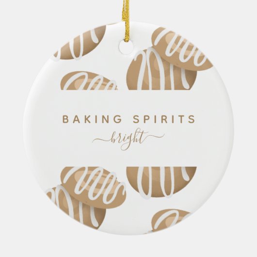 Fun Baking Spirits Bright kerstkoekjes Keramisch Ornament (Achterkant)