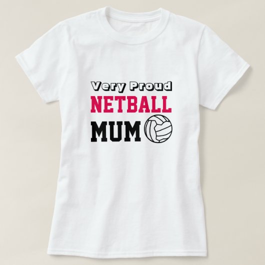 Fun Ball Design Netball Mam T-shirt (Design voorkant)