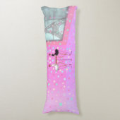 FUN BALLERINA IN CAFE PARIS BALLET MONOGRAM PILLOW LICHAAMSKUSSEN (Voorkant Verticaal)