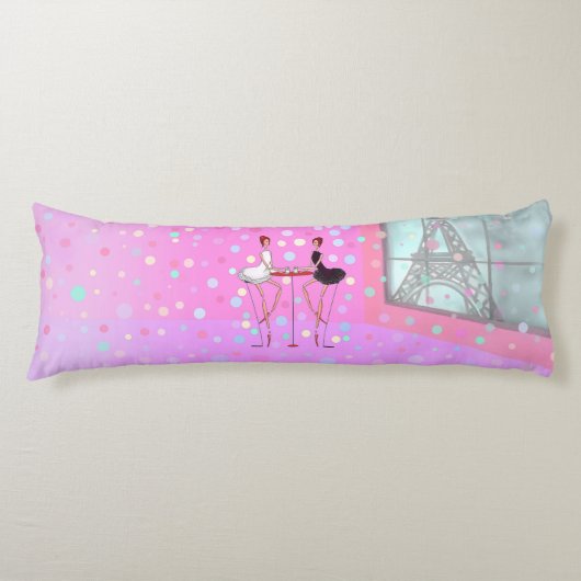 FUN BALLERINA IN CAFE PARIS BALLET MONOGRAM PILLOW LICHAAMSKUSSEN (Voorkant)