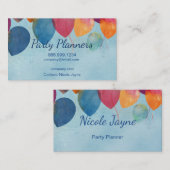 Fun-ballonpartij- of gebeurtenissenplanners visitekaartje (Voorkant / Achterkant)