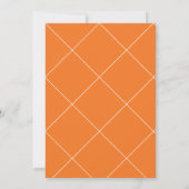 FUN BALLOON BRIGHT ORANJE BIRTHDAY GRID INVITATION KAART (Achterkant)