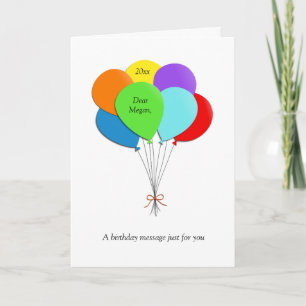 Fun Balloons-Happy 30th Birthday Wenskaart Kaart