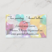 Fun Balloons Kids Birthday Party Entertainment Visitekaartje (Achterkant)