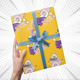 Fun bang Stripstijl trendy cadeau Cadeaupapier