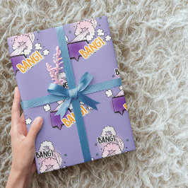 Fun bang Stripstijl trendy cadeau Cadeaupapier