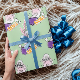 Fun bang Stripstijl trendy cadeau Cadeaupapier