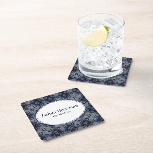 Fun Bar Mitzvah Mazel Tov Kartonnen Onderzetters (Insitu)