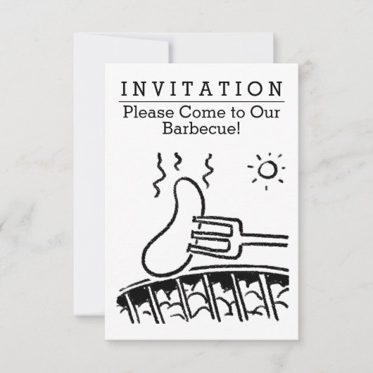 Fun Barbecue Uitnodiging (Voorkant)