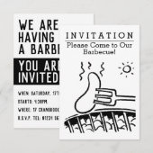Fun Barbecue Uitnodiging (Voorkant / Achterkant)
