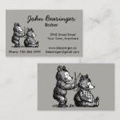 Fun Barber-Visitekaartje - Klaar om aan te passen Visitekaartje (Voorkant / Achterkant)