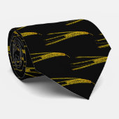 Fun Barley Pattern Black Stropdas (Opgerold)