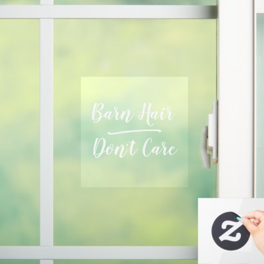 Fun Barn Hair Don't Care Ranch Farm Country Horse Raamsticker (Huis)