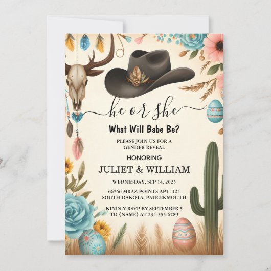 Fun Barn Pet Boerderij Film USA Cowboy Genderonthu Kaart (Voorkant)