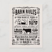 Fun Barn rules add message guest Briefkaart (Voorkant)