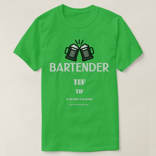 Fun Bartender T-shirt (Design voorkant)