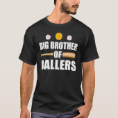 Fun Baseball and Softball Player Big Brother of Ba T-shirt (Voorkant)