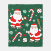 Fun Baseball-kerstdecor Fleece Deken (Voorkant)
