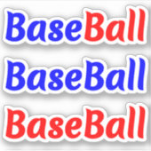 Fun Baseball Phrase Sticker Decals voor spelers (Voorkant)