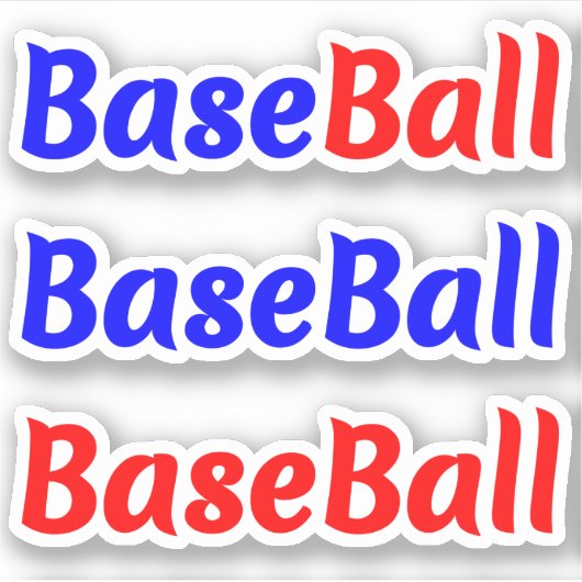 Fun Baseball Phrase Sticker Decals voor spelers (Voorkant)