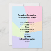 Fun, Basic "65th Birthday Banquet" Uitnodiging (Achterkant)