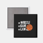 Fun Basketbal Ref Hoops - Basketbal Scheidsrechter Magneet (Voorkant / Achterkant)