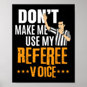 Fun Basketbal Ref Hoops - Basketbal Scheidsrechter Poster (Voorkant)
